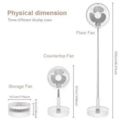 Adjustable Foldable Rechargeable Usb Fan - 7200mAh