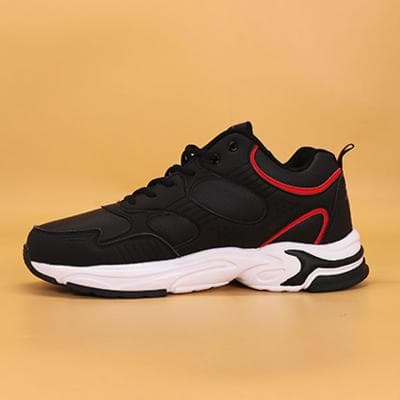 Zend Exceed Man Black and Red Stripe Fashion Sneakers